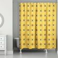 thumbnail image 1 of Creative Products Whimsical Folk Pattern in Yellow 71x74 Shower Curtain, 1 of 2