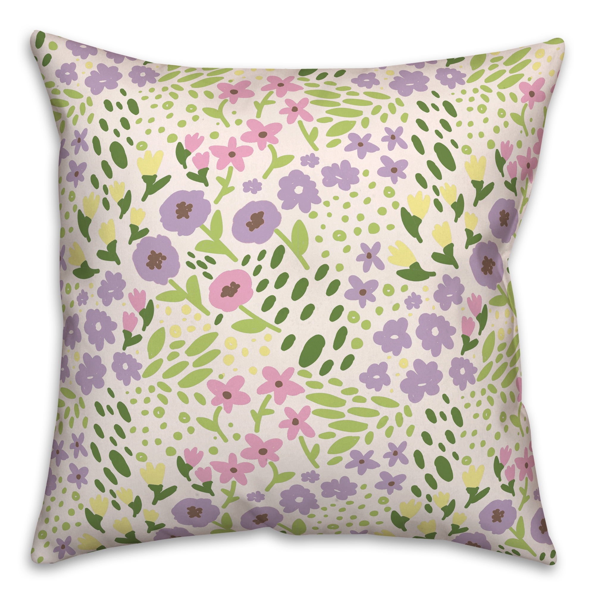 Creative Products Whimsical Spring Floral 18 x 18 Indoor / Outdoor Pillow