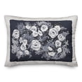 thumbnail image 1 of Creative Products Whit and Blue Floral 20 x 14 Spun Poly Pillow, 1 of 3