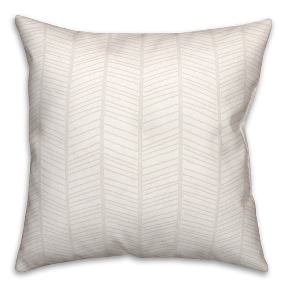 Creative Products White Chevron Lines 18x18 Indoor / Outdoor Pillow