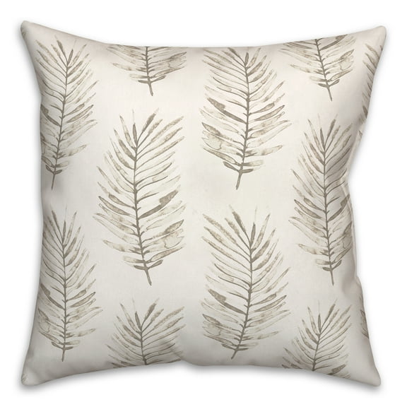Creative Products White Fern Pattern 18x18 Indoor / Outdoor Pillow