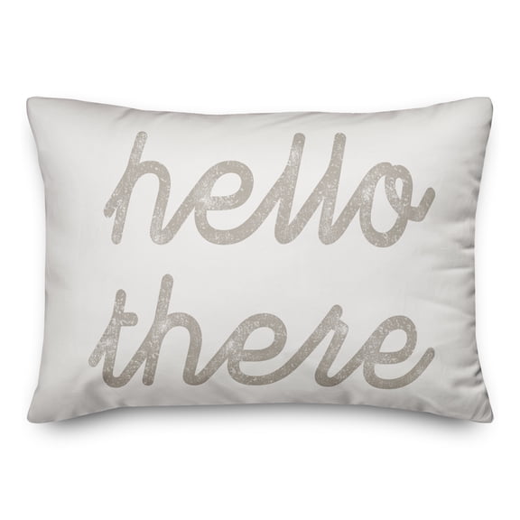 Creative Products White Hello There 14x20 Indoor / Outdoor Pillow