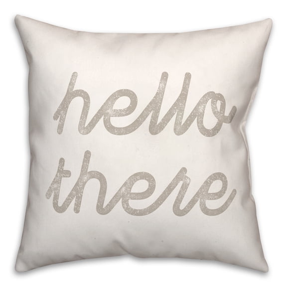 Creative Products White Hello There 18x18 Indoor / Outdoor Pillow