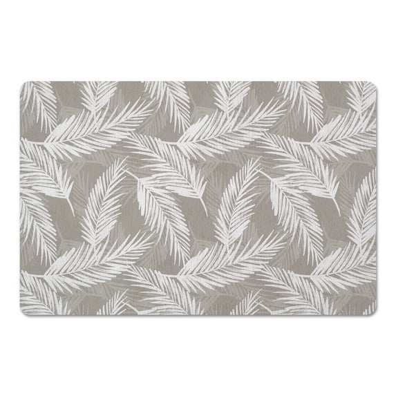 Creative Products White Palms Khaki 27x18 Floor Mat