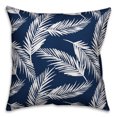 thumbnail image 1 of Creative Products White Palms on Navy Blue 18x18 Spun Poly Pillow, 1 of 2