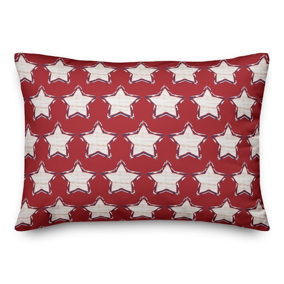 Creative Products White Stars Pattern 14x20 Spun Poly Pillow
