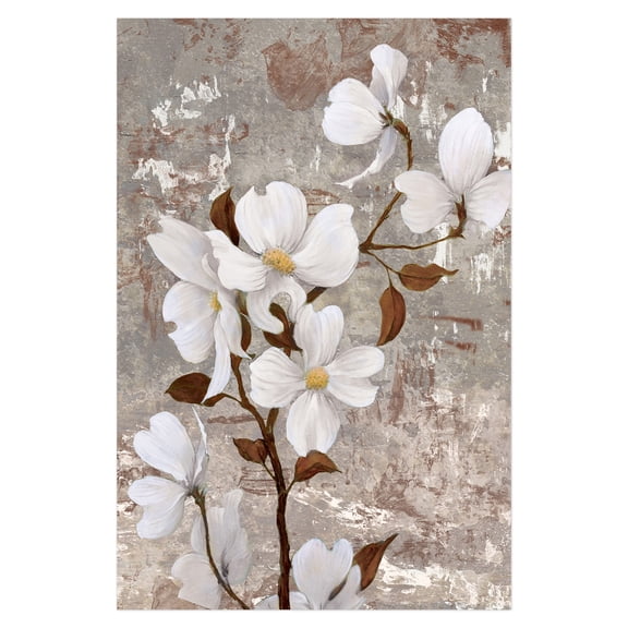 Creative Products White Stemmed Florals 32x48 Canvas Wall Art