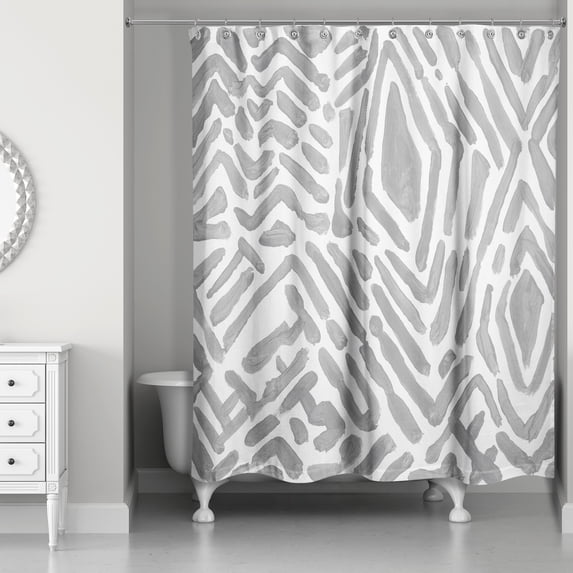 Creative Products Wild Pattern Gray 71 x 74 Shower Curtain
