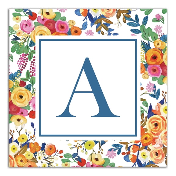 Creative Products Wildflower Monogram - A 12x12 Canvas Wall Art