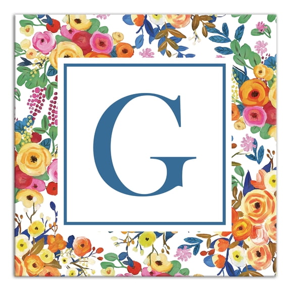Creative Products Wildflower Monogram - G 12x12 Canvas Wall Art