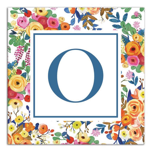 Creative Products Wildflower Monogram - O 12x12 Canvas Wall Art
