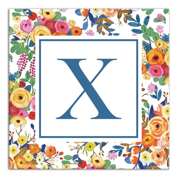 Creative Products Wildflower Monogram - X 12x12 Canvas Wall Art