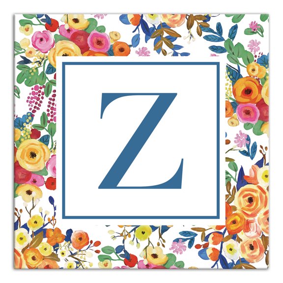 Creative Products Wildflower Monogram - Z 12x12 Canvas Wall Art