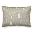 thumbnail image 1 of Creative Products Winter Christmas Tree Pattern 14x20 Spun Poly Pillow, 1 of 2