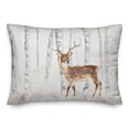 thumbnail image 1 of Creative Products Winter Deer Forest 14x20 Spun Poly Pillow, 1 of 3