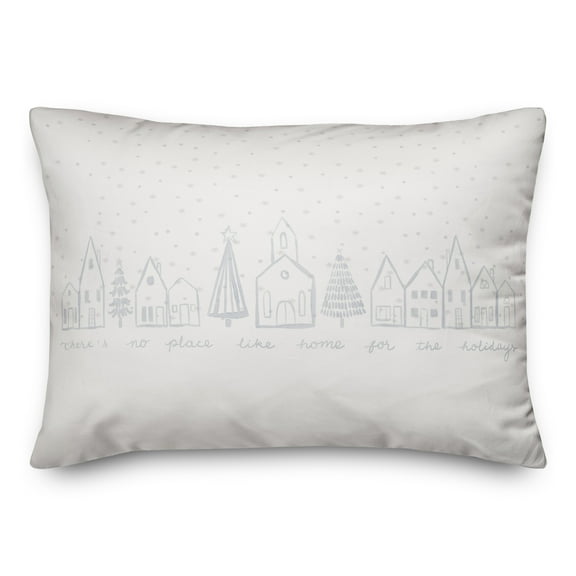 Creative Products Winter Town No Place Like Home 20 x 14 Indoor / Outdoor Pillow
