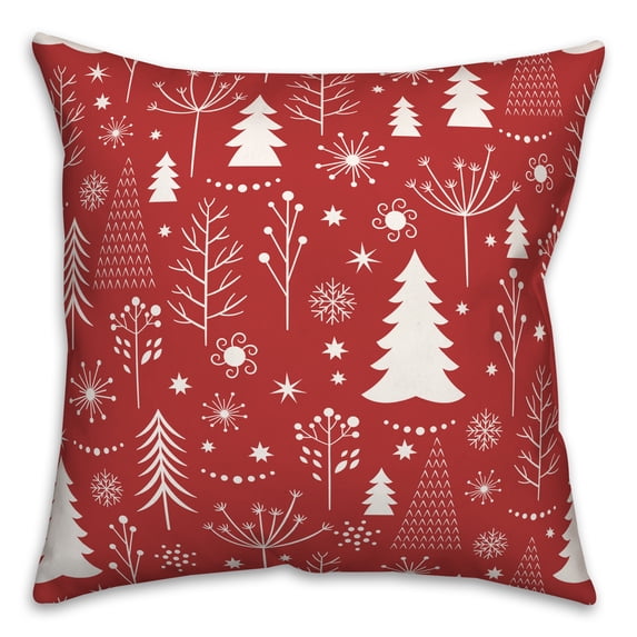 Creative Products Winter Tree Pattern 16 x 16 Spun Poly Pillow