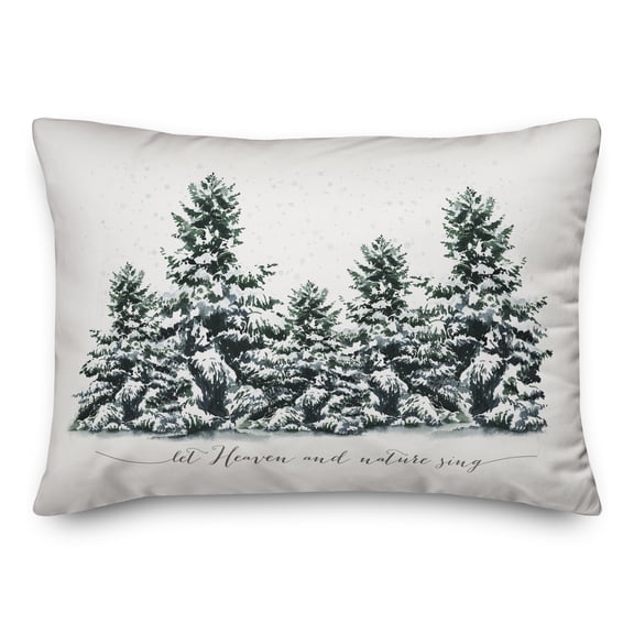 Creative Products Winter Trees Heaven and Nature Sing 14x20 Spun Poly Pillow