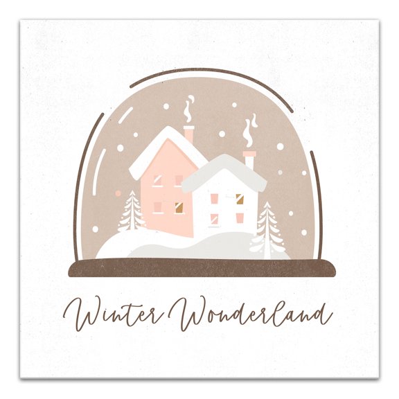 Creative Products Winter Wonderland Snow Globe 24 x 24 Canvas Wall Art
