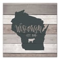 thumbnail image 1 of Creative Products Wisconsin Established 16x16 Canvas Wall Art, 1 of 5