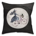 thumbnail image 1 of Creative Products Witch Bike 18x18 Spun Poly Pillow, 1 of 3