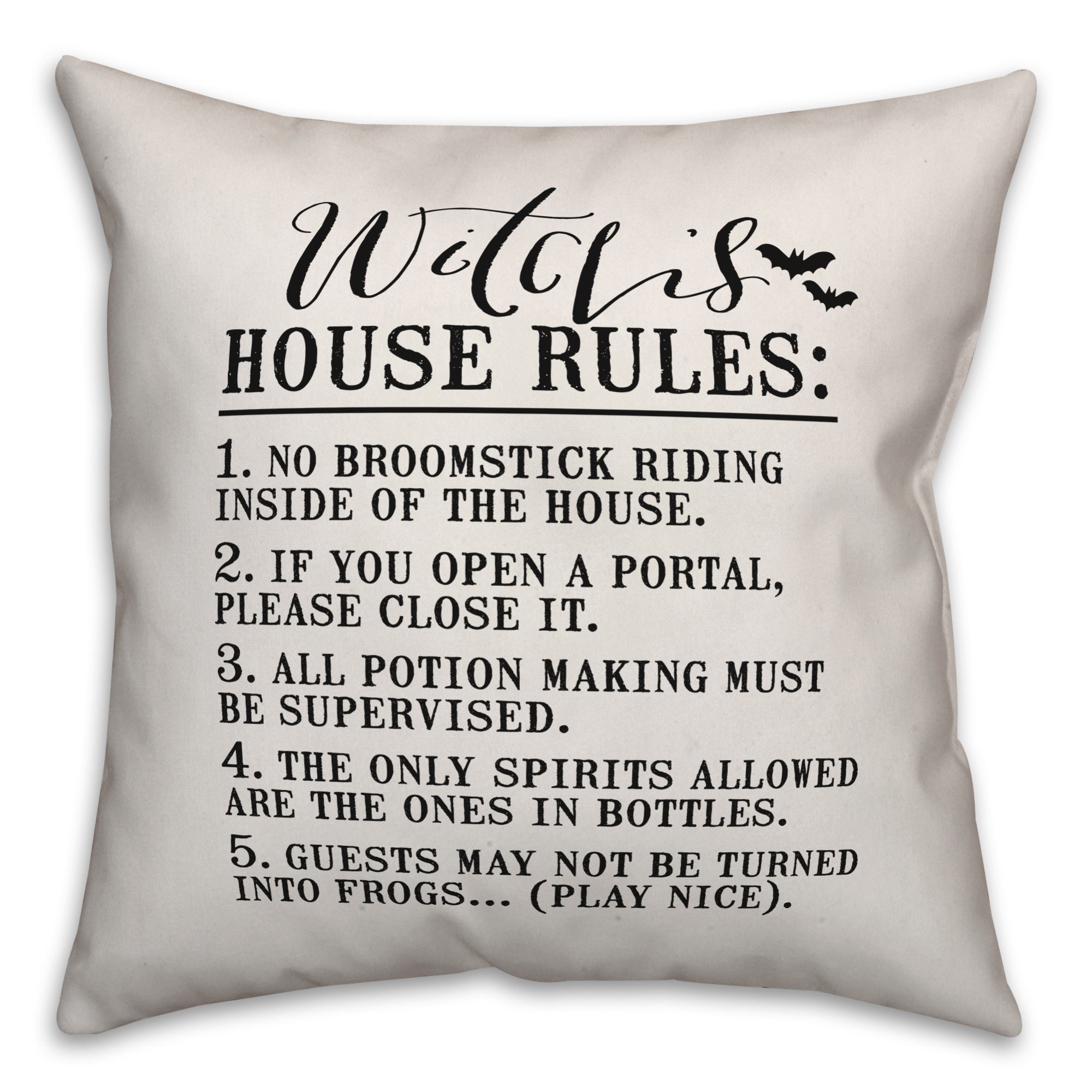 Creative Products Witch House Rules 20x20 Indoor / Outdoor Pillow