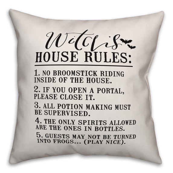 Creative Products Witch House Rules 20x20 Indoor / Outdoor Pillow