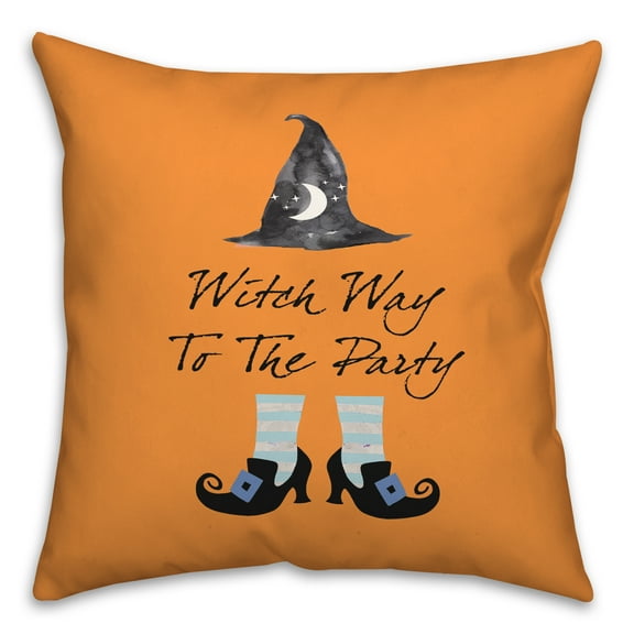 Creative Products Witch Way To The Party 16 x 16 Spun Poly Pillow
