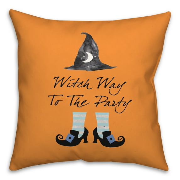 Creative Products Witch Way To The Party 20 x 20 Spun Poly Pillow