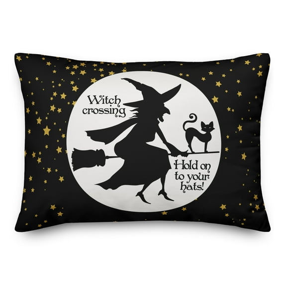 Creative Products Witch on Broom 14x20 Indoor / Outdoor Pillow