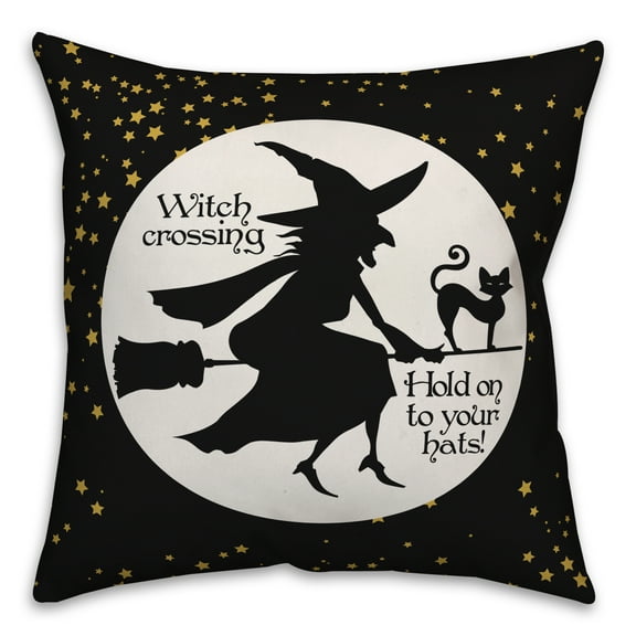 Creative Products Witch on Broom 16x16 Indoor / Outdoor Pillow