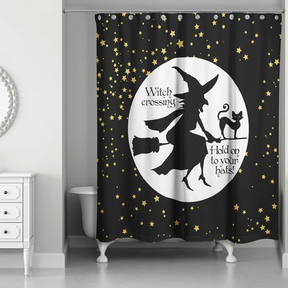 Creative Products Witch on Broom 71x74 Shower Curtain