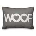 thumbnail image 1 of Creative Products Woof Hearts 14x20 Spun Poly Pillow, 1 of 3