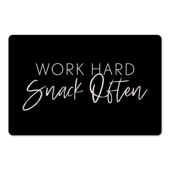 Creative Products Work Snacks Black 27x18 Floor Mat