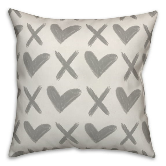 Creative Products XO Hearts 18x18 Spun Poly Pillow
