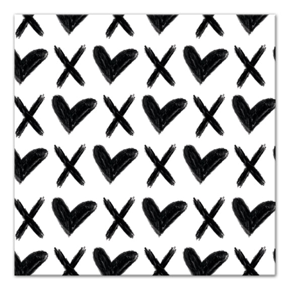Creative Products XO Hearts Pattern 16x16 Canvas Wall Art