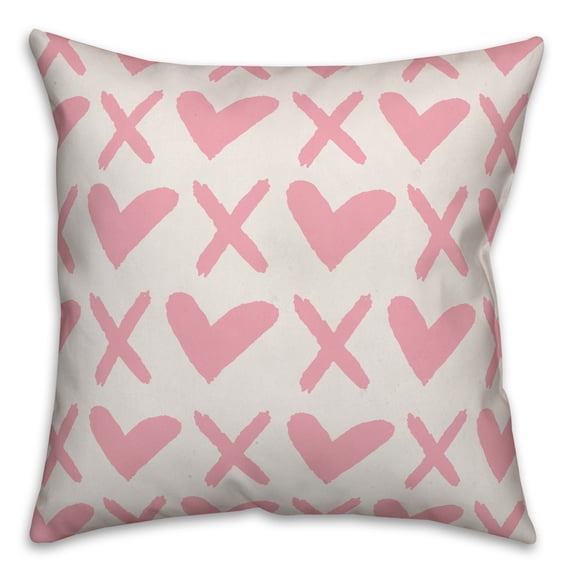 Creative Products XO Pink 20x20 Spun Poly Pillow