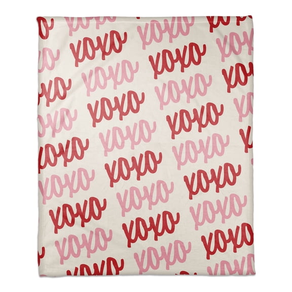 Creative Products XOXO Pattern 50x60 Coral Fleece Blanket