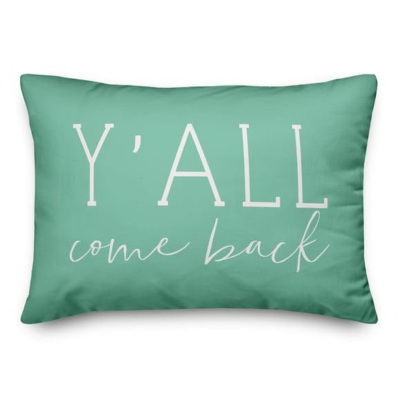 Creative Products Y'all Come Back Mint 14x20 Indoor / Outdoor Pillow