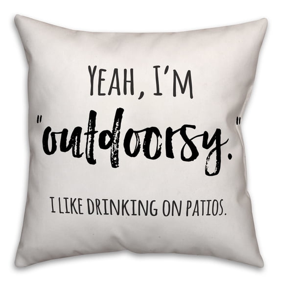 Creative Products Yeah, I'm "Outdoorsy" 18x18 Spun Poly Pillow