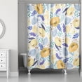 thumbnail image 1 of Creative Products Yellow And Blue Watercolor Floral  71x74 Shower Curtain, 1 of 2