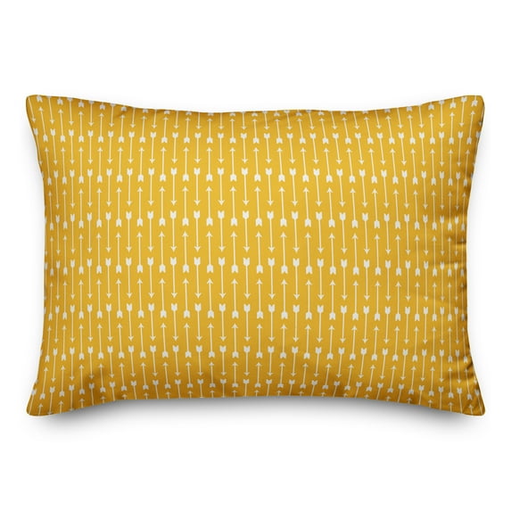 Creative Products Yellow Arrows Pattern 14x20 Spun Poly Pillow