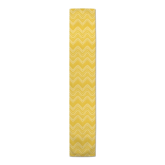 Creative Products Yellow Aztec Chevron 16x90 Poly Twill Table Runner