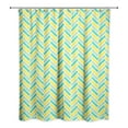 thumbnail image 1 of Creative Products Yellow Blue Herringbone 71x74 Shower Curtain, 1 of 2