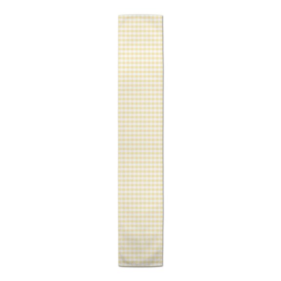 Creative Products Yellow Buffalo Check 16 x 72 Cotton Twill Table Runner