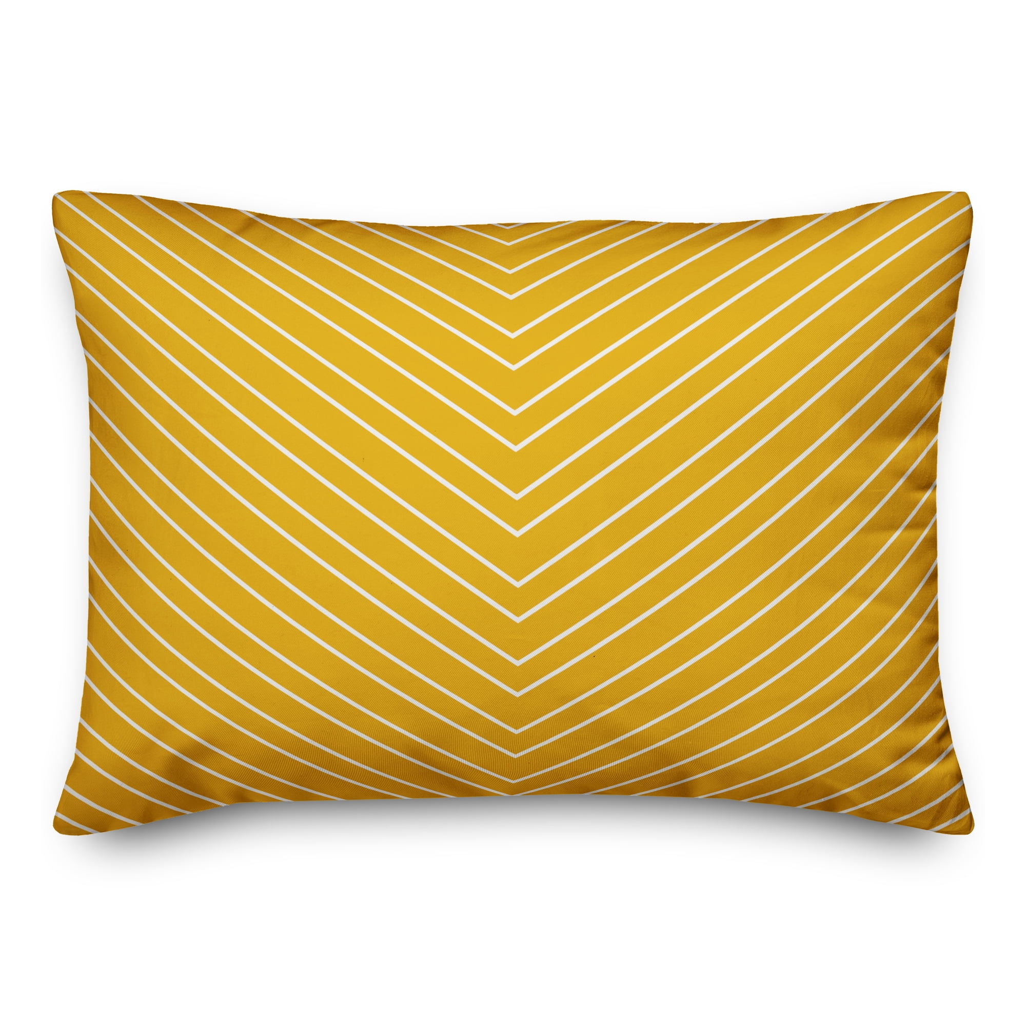 Yellow Chevron 14x20 Spun Polyester Decorative Pillow