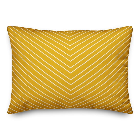Creative Products Yellow Chevron 14x20 Spun Poly Pillow