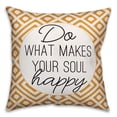 thumbnail image 1 of Creative Products Yellow Do What Makes Your Soul Happy 18x18 Spun Poly Pillow, 1 of 2
