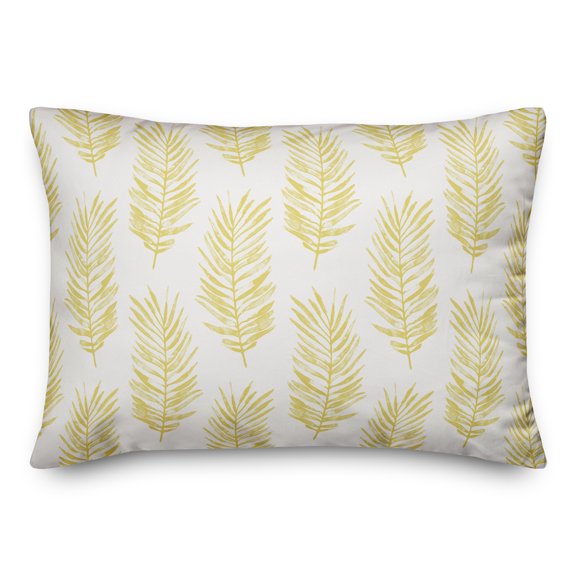 Creative Products Yellow Fern Leaves 20 x 14 Indoor / Outdoor Pillow