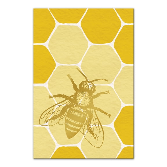 Creative Products Yellow Honeycomb Bee 12x18 Canvas Wall Art